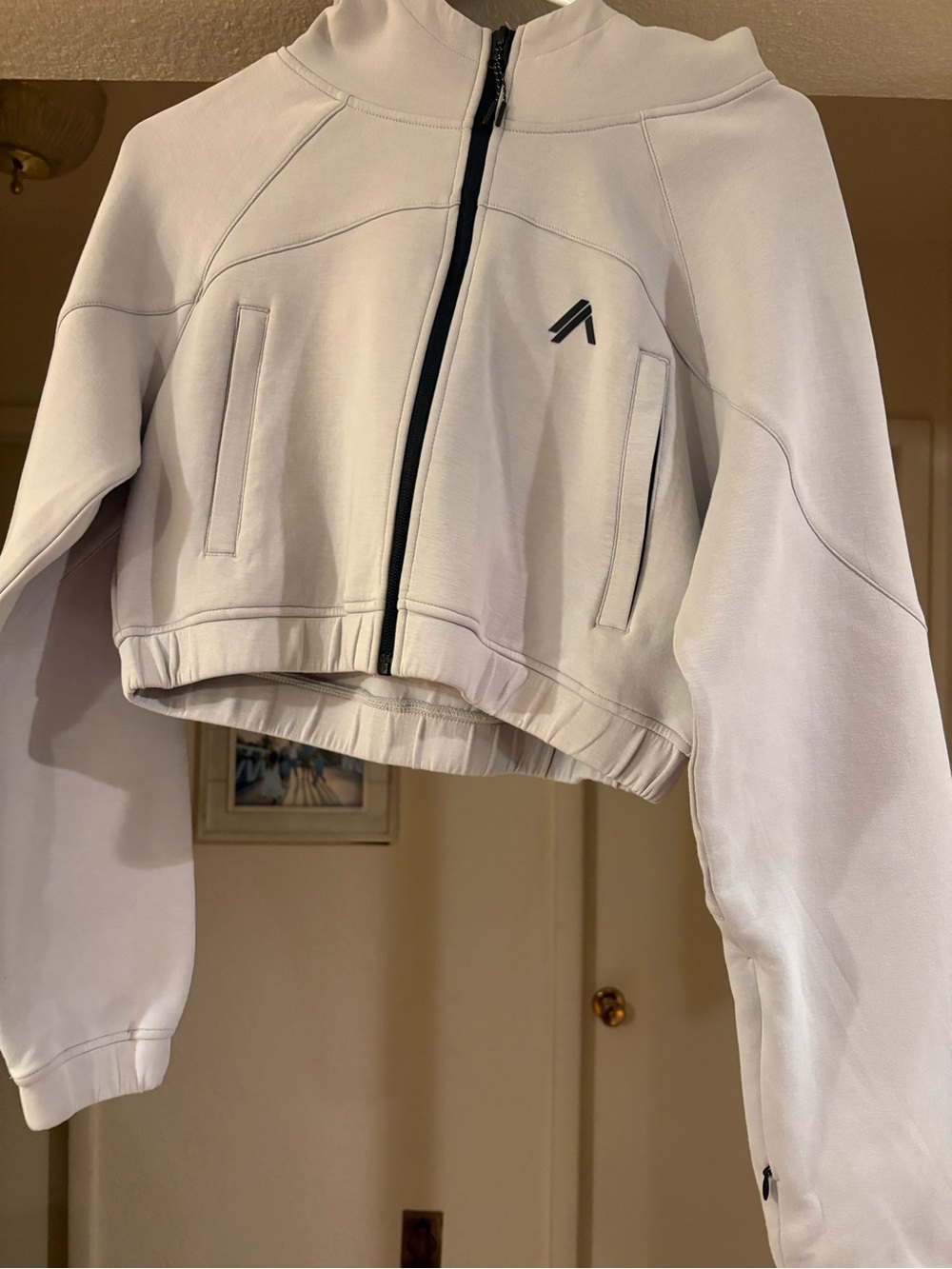 Womens Alphalete Cropped Zip Jacket
